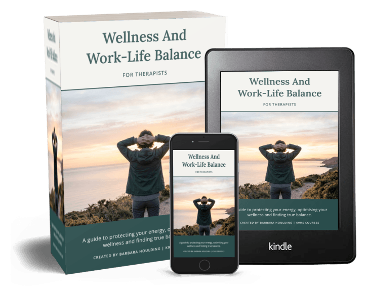 The Wellness and Work-Life Balance Guide for Therapists - an instant digital download supporting canine therapist wellbeing.